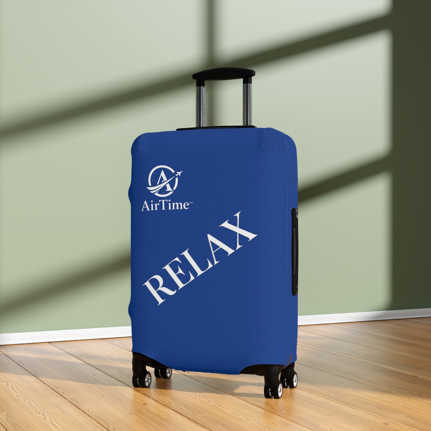 RELAX Luggage Cover — Calm Blue Suitcase Protector by AirTime™