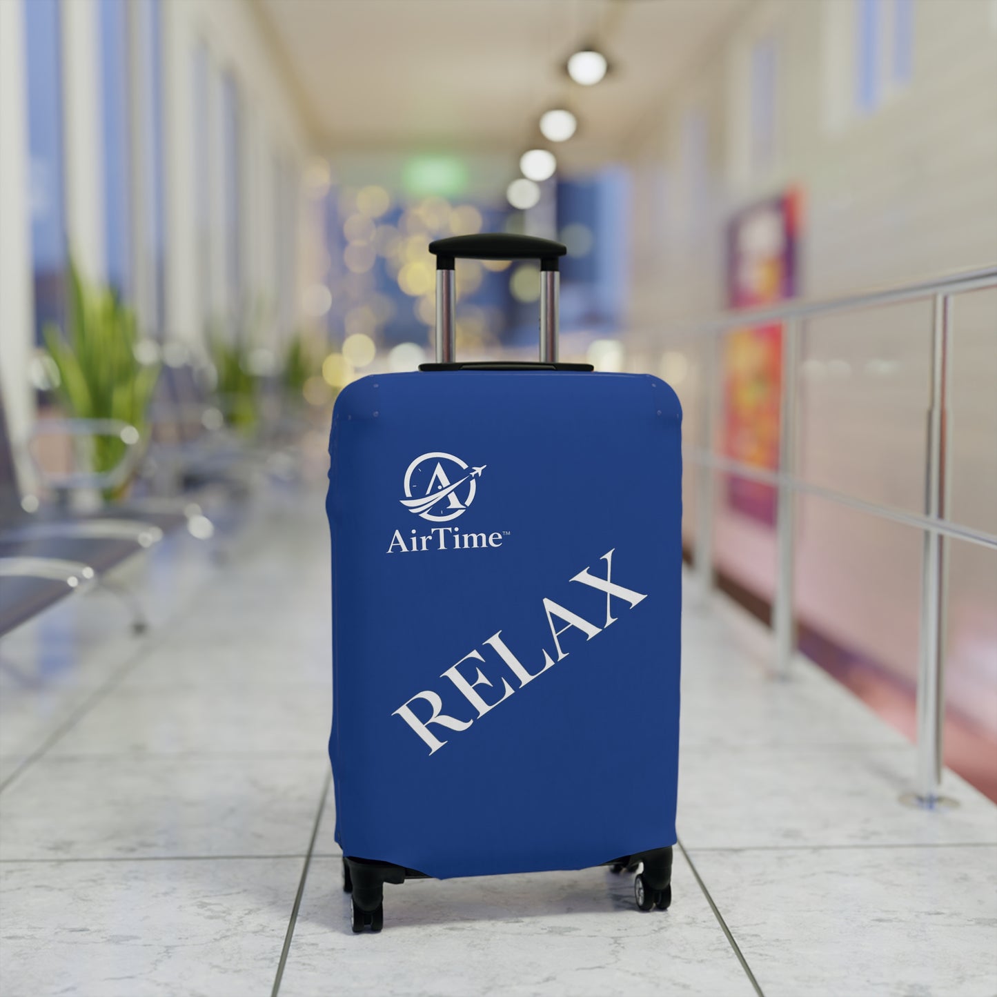 RELAX Luggage Cover — Calm Blue Suitcase Protector by AirTime™