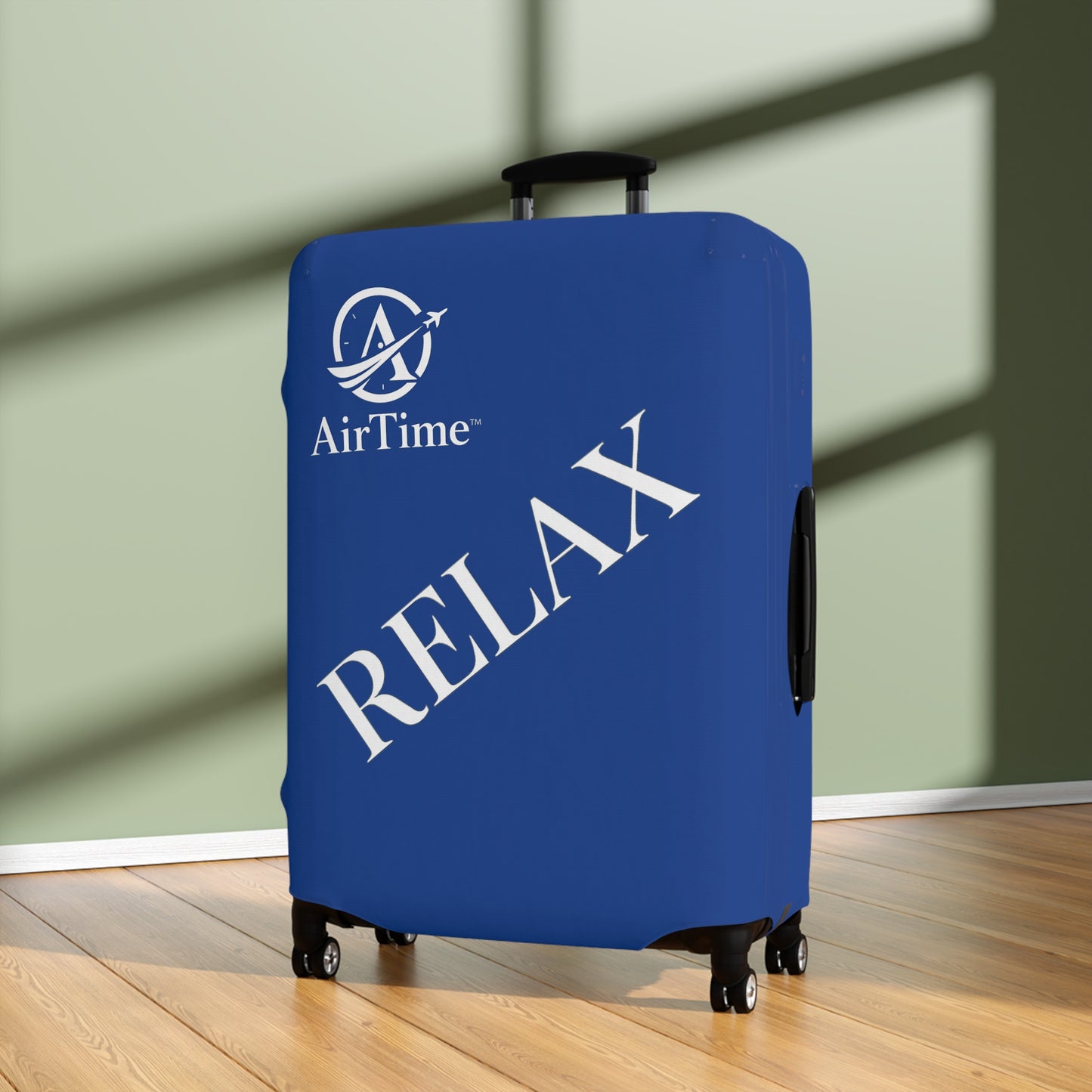 RELAX Luggage Cover — Calm Blue Suitcase Protector by AirTime™