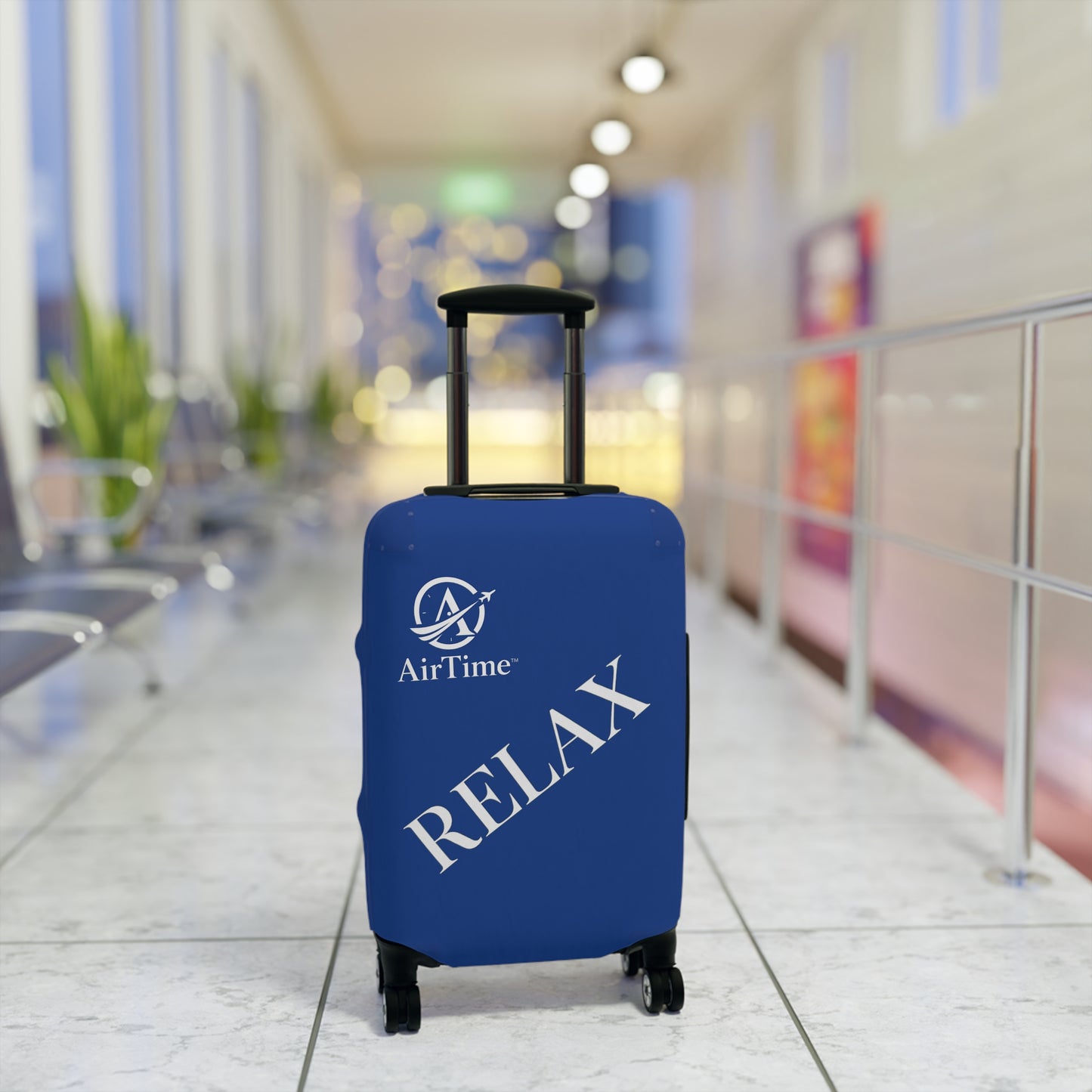 RELAX Luggage Cover — Calm Blue Suitcase Protector by AirTime™